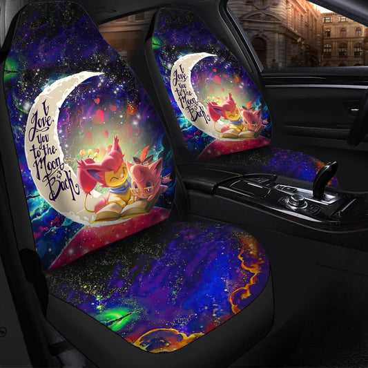 Skitty And Jigglypuff Love You To The Moon Galaxy Car Seat Covers