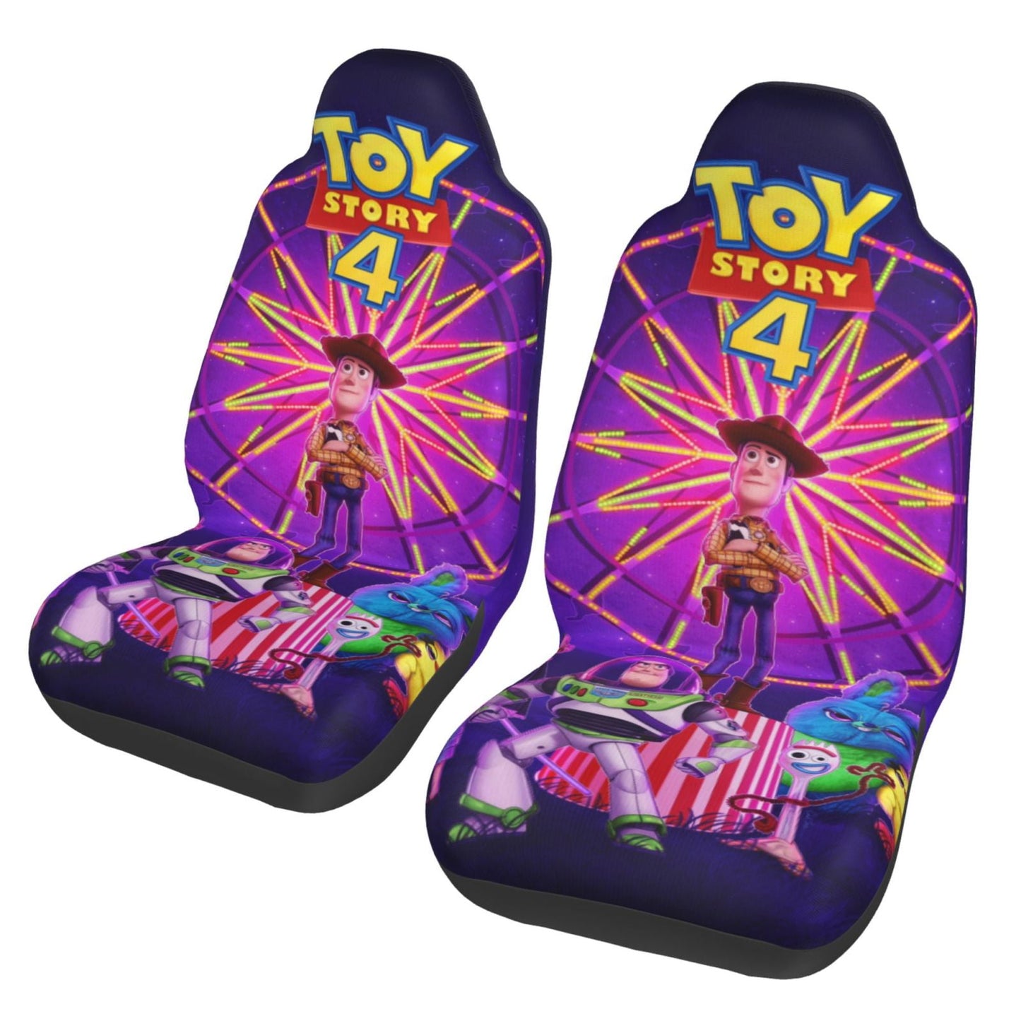 Toy Story Car Seat Covers DN Toy Story 4 Woody Buzz Graphic Seat Covers Colorful