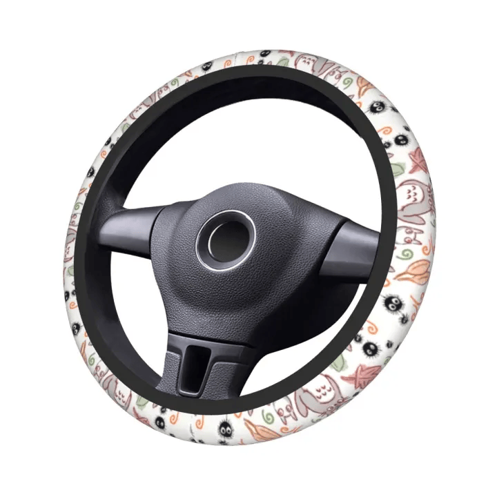 SGhibli Steering Wheel Cover My Neighbor Totoro Creatures Pattern Driving Wheel Cover Colorful