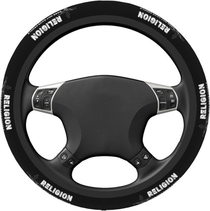 Jesus Steering Wheel Cover Religious Does Not Save People Jesus Is Driving Wheel Cover Black White