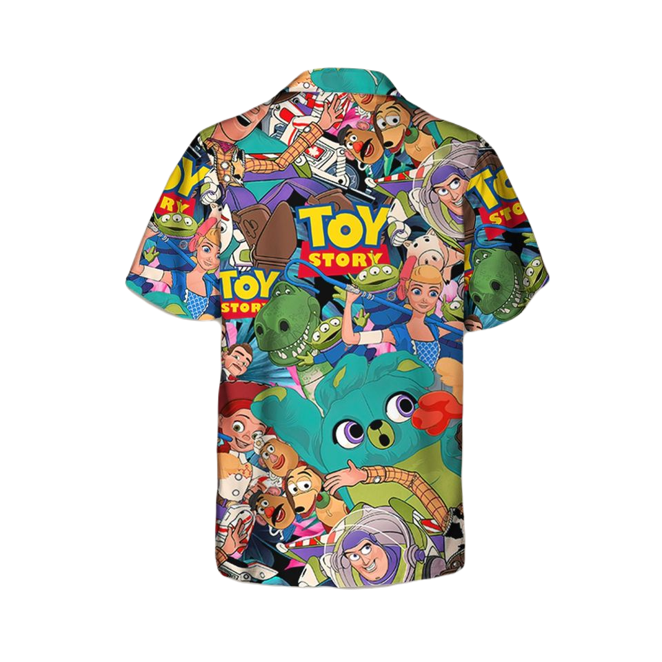 Toy Story Hawaii Shirt DN All Of Toy Story Characters Doodle Graphic Hawaiian Shirt Colorful Unisex