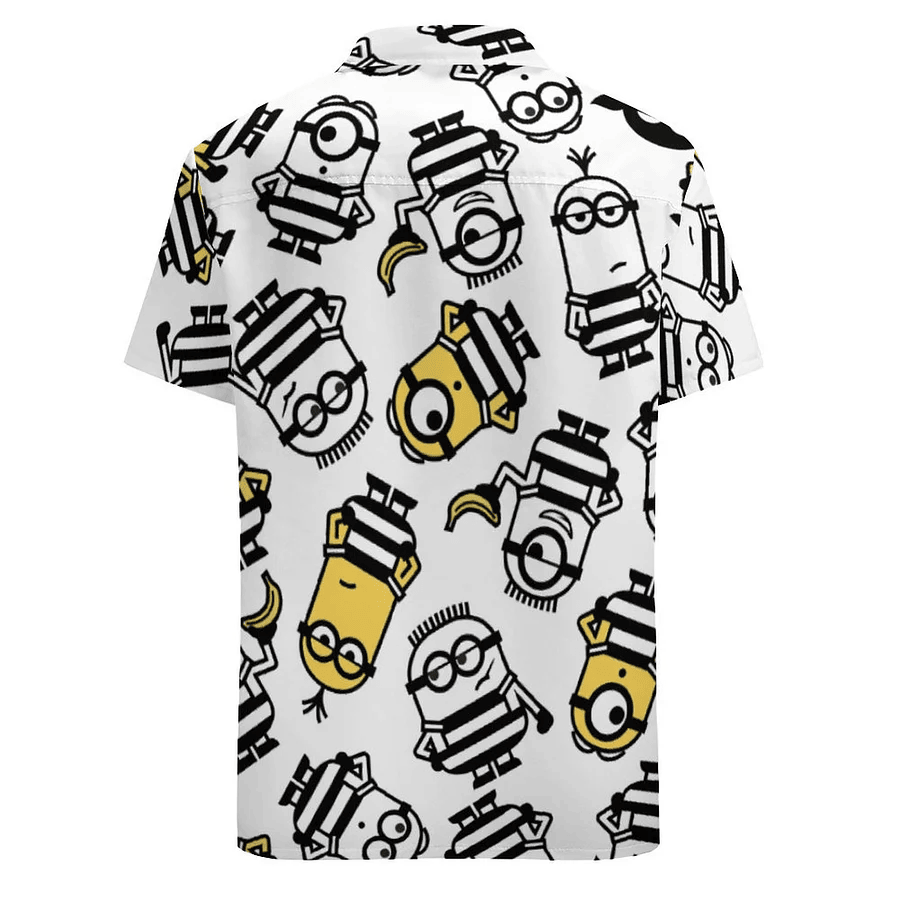 Minions Hawaii Shirt Minions Characters In Jail Clothes Hawaiian Shirt White Unisex