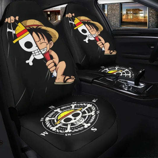 Luffy Hiding Cute One Piece Anime Car Seat Cover