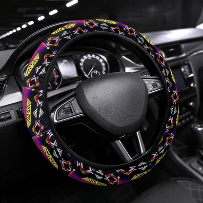 Native American Steering Wheel Cover Indian Aztec Tribal Pattern Driving Wheel Cover Colorful