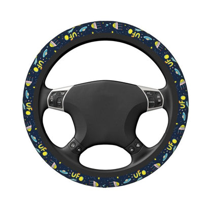 UFO Steering Wheel Cover Alien FloatingFlying UFO Driving Wheel Cover Colorful