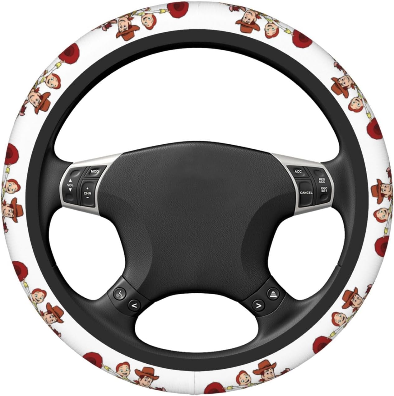 Toy Story Steering Wheel Cover Jessie And Woody On Bulleyes Back Driving Wheel Cover White Brown