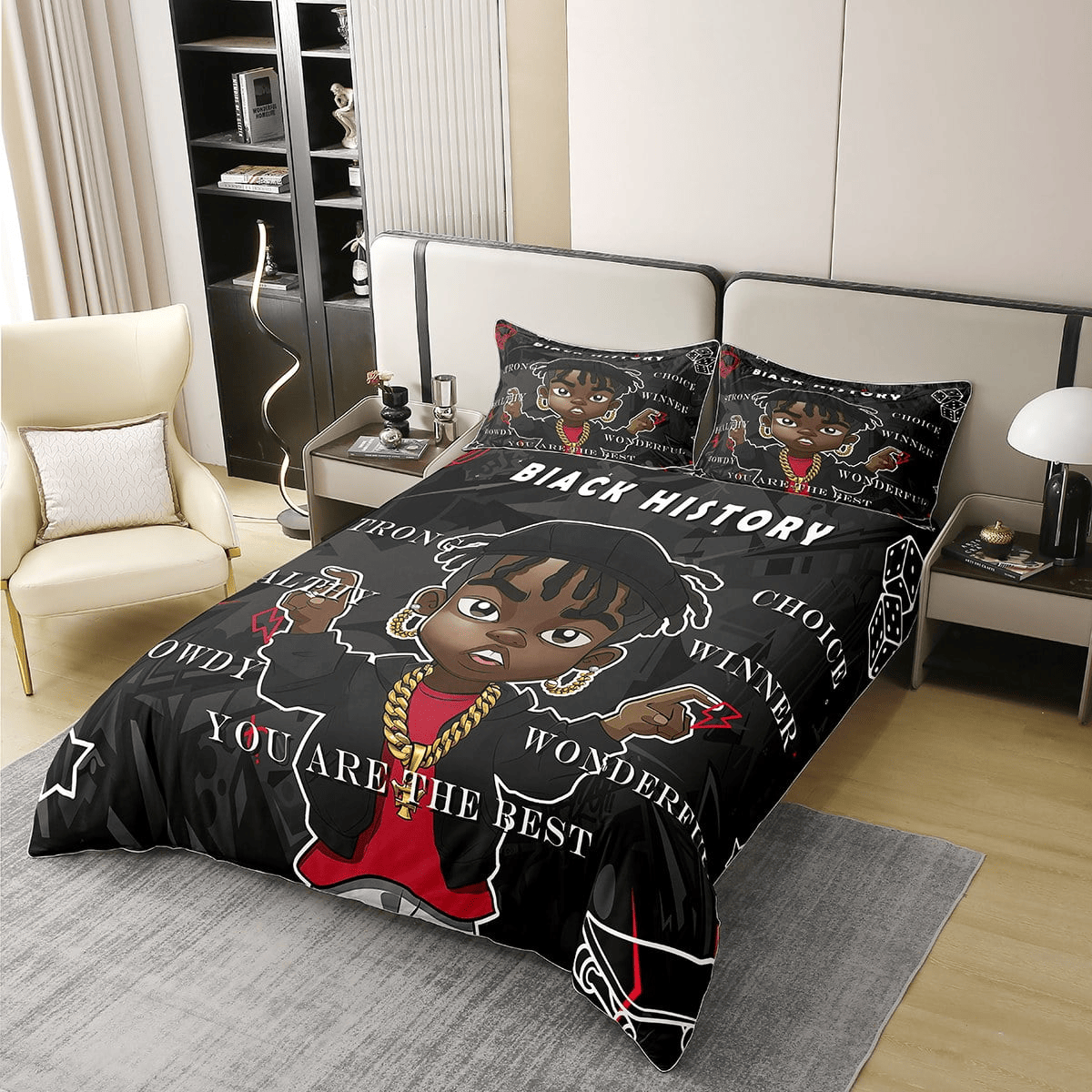 Africa Americans Bedding Set You Are The Best Wonderful Duvet Covers Black Unique Gift