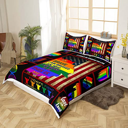 LGBT Bedding Set I Am Bvave I Am Bruised This Is Me Duvet Covers Colorful Unique Gift