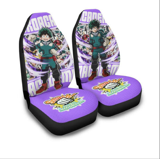 My Hero Academia Car Seat Covers The Hero Izuku Midoriya Graphic Seat Covers Purple