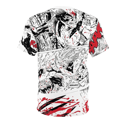 Wolverine T-shirt MV Vintage Wolverine Comic Pattern T-shirt White Unisex