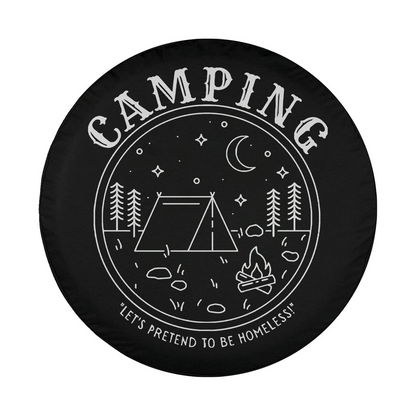 Camping Spare Tire Cover Let's Pretend To Be Homeless Tire Covers Black