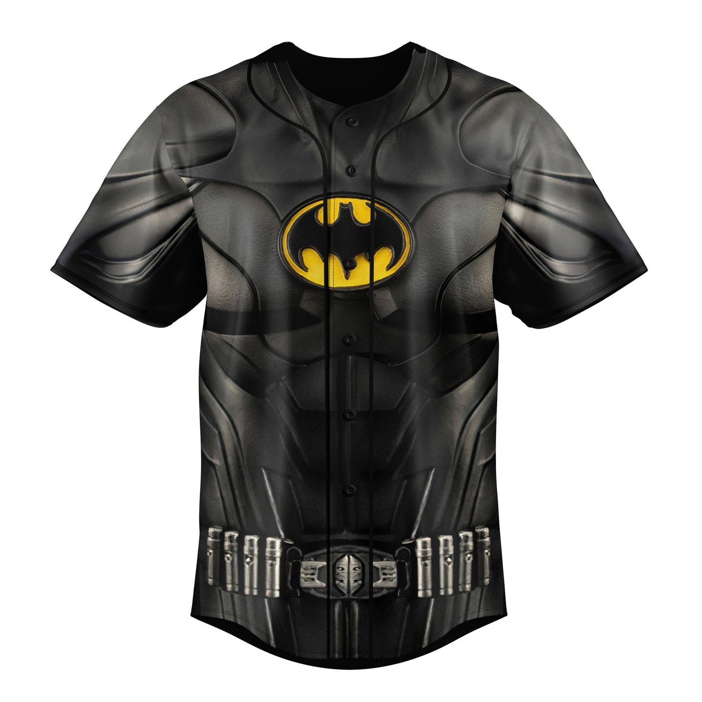 DC Jersey DC Batman Body Suit Armor Leather Costume Black Jersey Shirt DC Baseball Jersey Batman Baseball Jersey