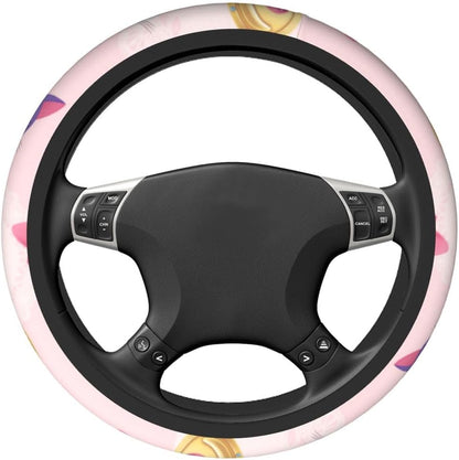 Sailor Moon Steering Wheel Cover Luna Cat Sailor Moon Heart Driving Wheel Cover Pink