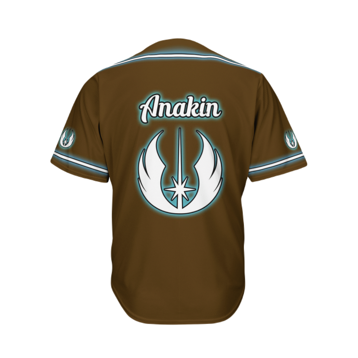 SW Baseball Jersey Anakin Skywalker SW Jersey Shirt Brown Unisex Adult New Release