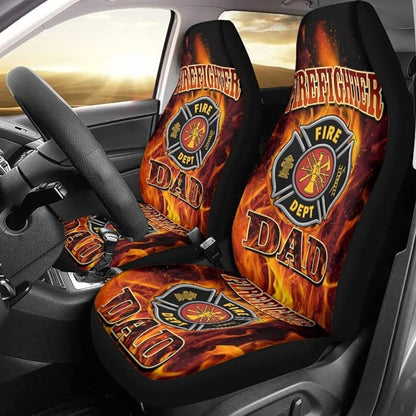 Firefighter Car Seat Covers Firefighter Dad Fire Department Seat Covers Orange