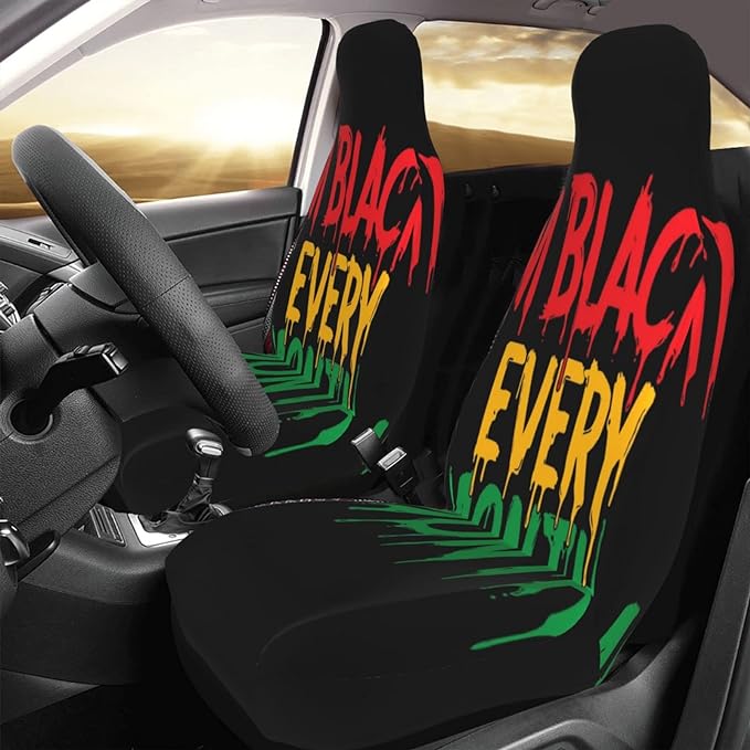 Juneteenth Car Seat Covers I'm Black Every Month Seat Covers Black