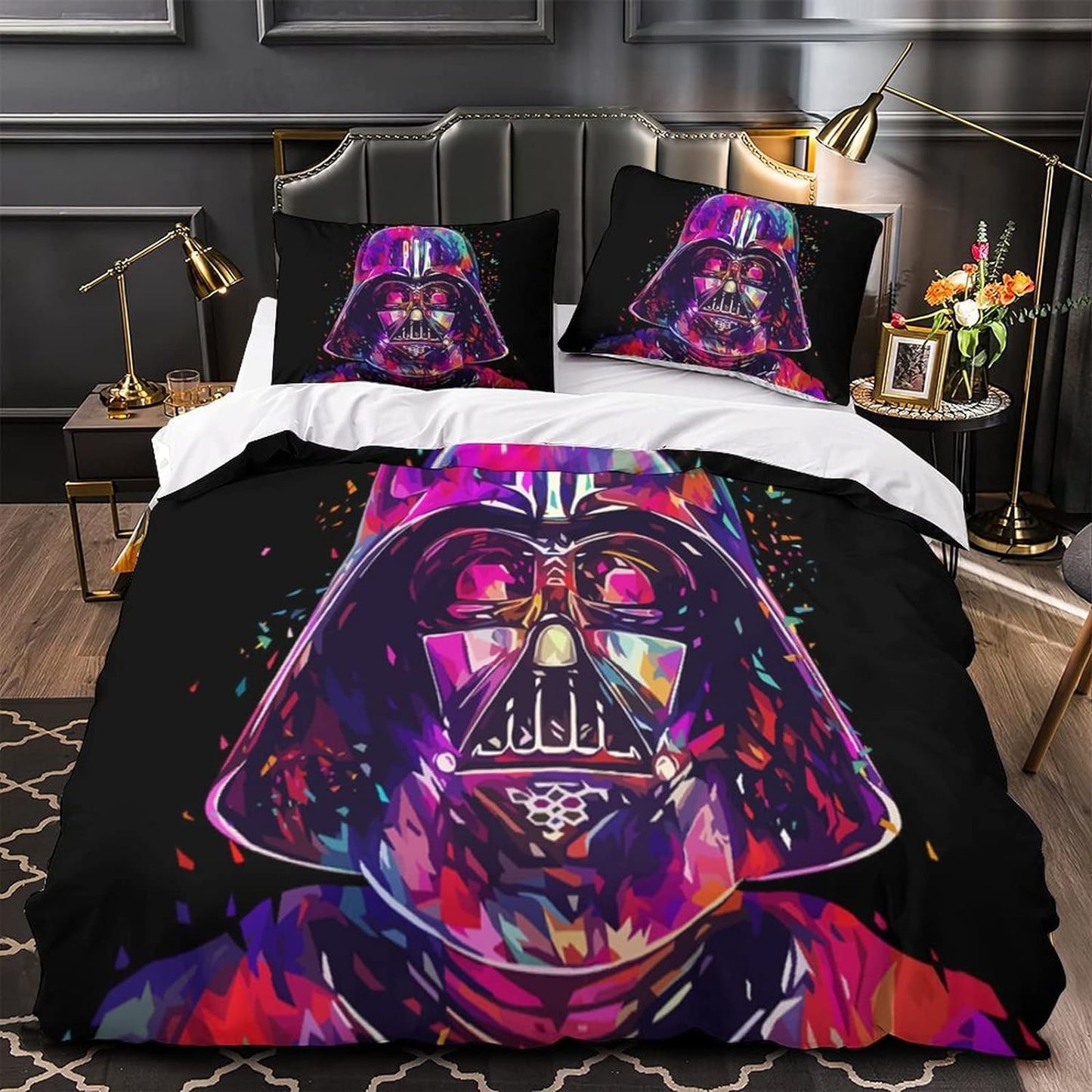 SW Bedding Set SW Darth Vader Minimalist Art Duvet Covers Colorful Unique Gift