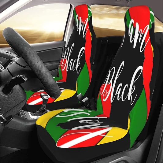 Juneteenth Car Seat Covers I'm Black History Seat Covers Colorful