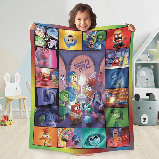 Inside Out Blanket DN Inside Out All New Emotions Blanket Colorful