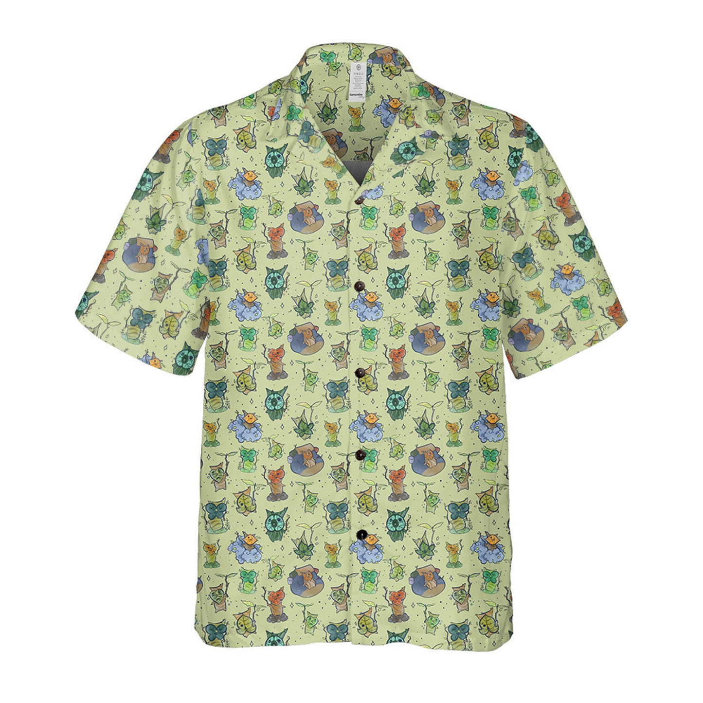 Legend Of Zelda Hawaii Shirt Legend Of Zelda Korok Creature Pattern Hawaiian Shirt Green Unisex