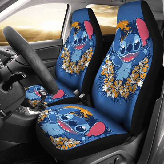 Stitch Car Seat Covers Summer Vibes Ohana Stitcj Seat Covers Blue