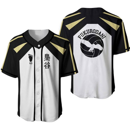 Haikyuu Baseball Jersey Fukurodani Haikyuu Jersey Shirt Black White Unisex Adult New Release