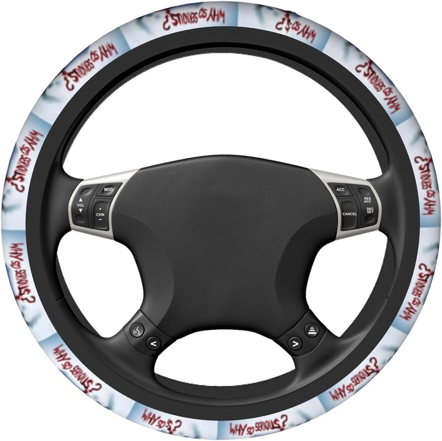 Joker Steering Wheel Cover Dark Joker Why So Serious Driving Wheel Cover White