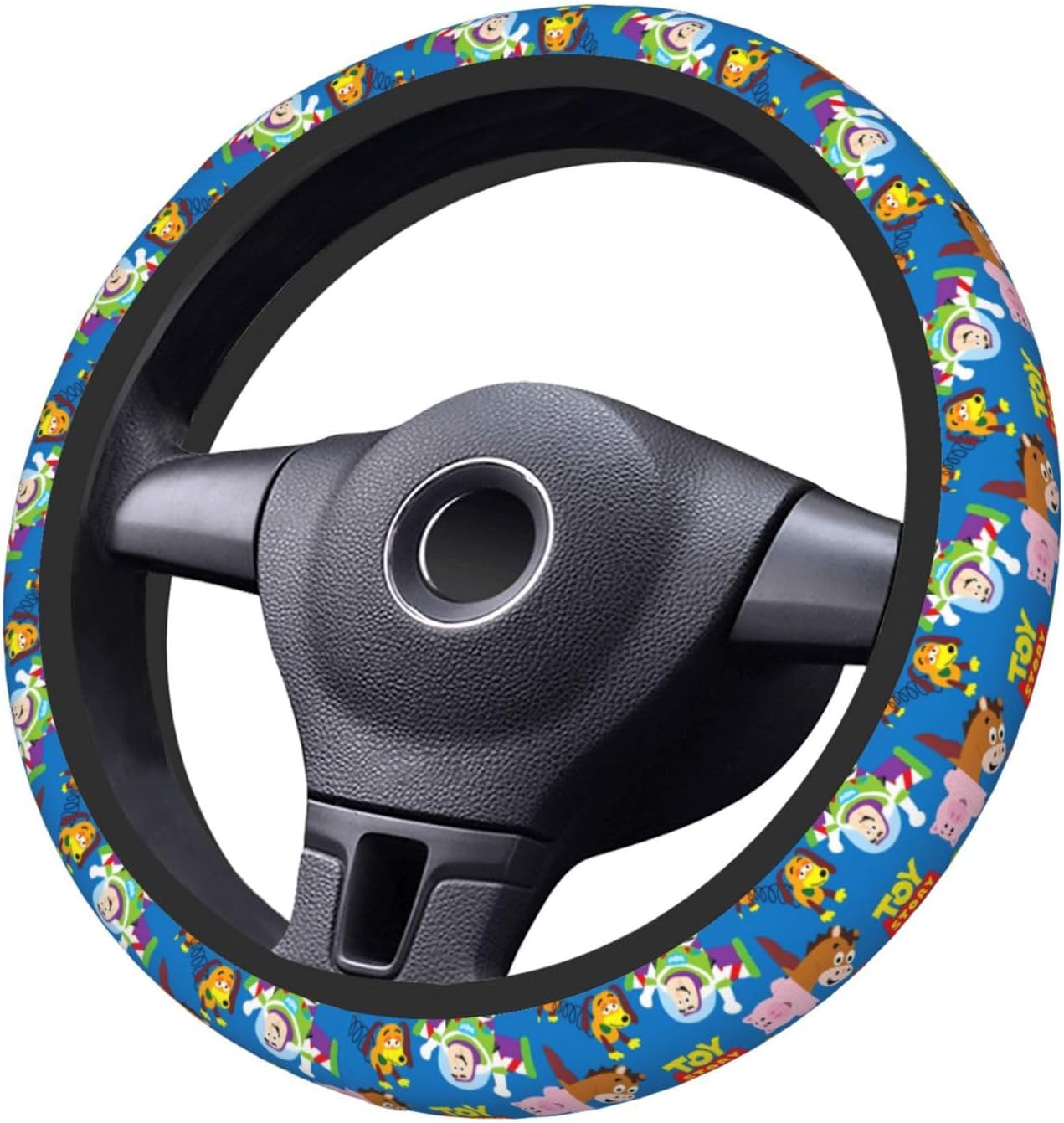 Toy Story Steering Wheel Cover Buzz Lightyear Pig Slinky Dog Pattern Driving Wheel Cover Colorful