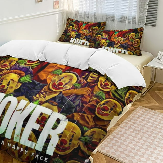 Joker Bedding Set Joker Put On A Happy Face Duvet Covers Colorful Unique Gift