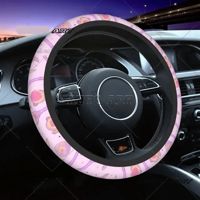 Sailor Moon Steering Wheel Cover Sailor Moon Wand Items Pattern Driving Wheel Cover Pink