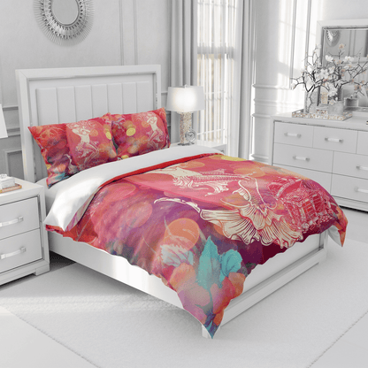 Mermaid Bedding Set Mermaid And The Treasure Chest Duvet Covers Red Unique Gift