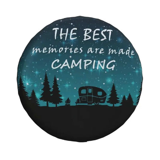 Camping Spare Tire Cover The Best Memories Are Made Camping Tire Covers Black Blue