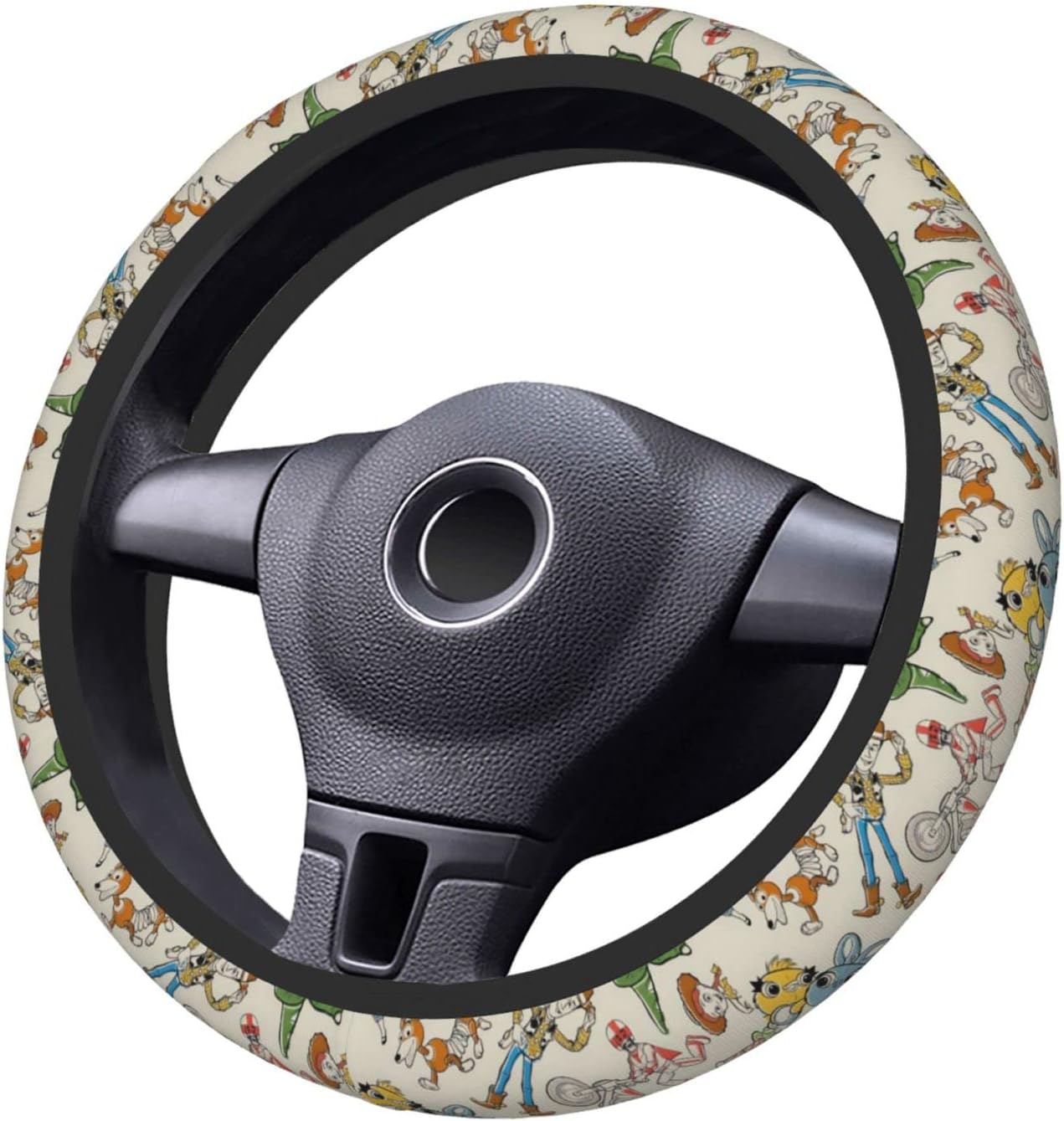 Toy Story Steering Wheel Cover Toy Story All Characters Pattern Driving Wheel Cover Colorful