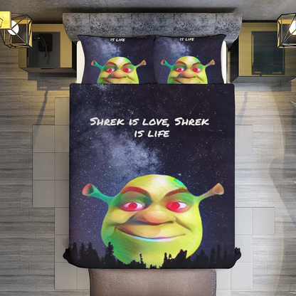 Shrek Bedding Set Shrek Is Love Shrek If Life Duvet Covers Black Unique Gift