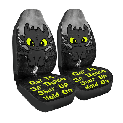 How To Train Your Dragon Car Seat Covers Toothless Get In Sit Down Shut Up Seat Covers Black