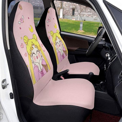 Sailor Moon Car Seat Covers Sailor Moon Tsukino Usagi Chubby Face Seat Covers Pink