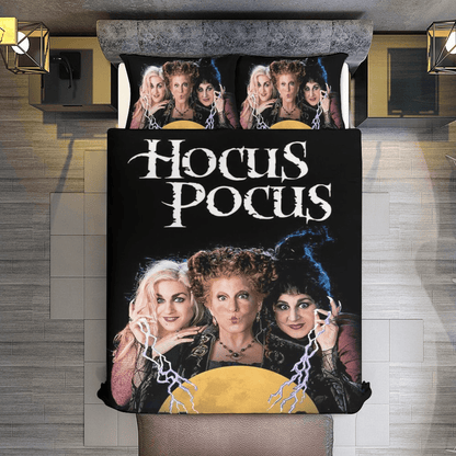 Hocus Pocus Bedding Set Hocus Pocus Sanderson Sisters Graphic Duvet Covers Black Unique Gift