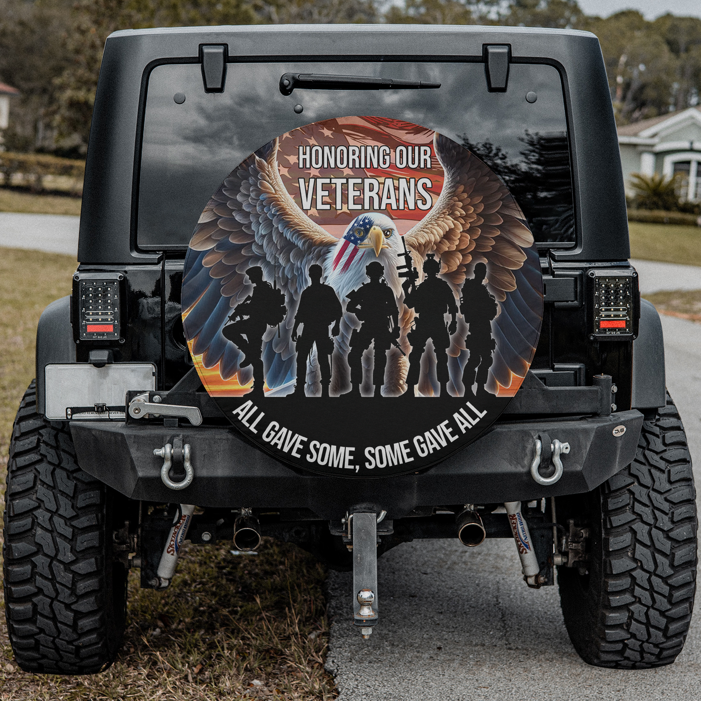 Veteran Spare Tire Cover Honoring Our Veterans All Gave Some Tire Covers Black Brown