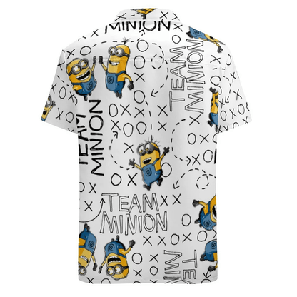 Minions Hawaii Shirt Despicable Me Team Yellow Character Hawaiian Shirt White Unisex