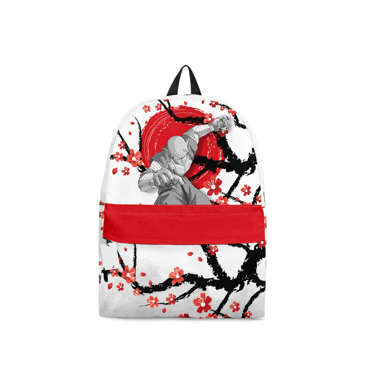 Dragon Ball Backpack Piccolo Japanese Cherry Blossom Pattern Backpacks White Red