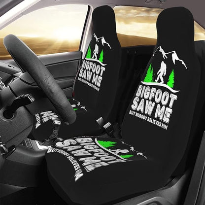 Bigfoot Car Seat Covers Bigfoot Saw Me But Nobody Believes Him Seat Covers Black White