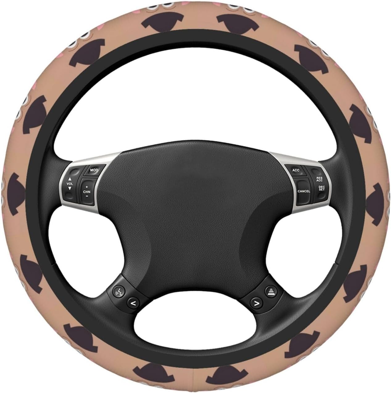 Toy Story Steering Wheel Cover Toy Mr Potato Head Face Driving Wheel Cover Brown