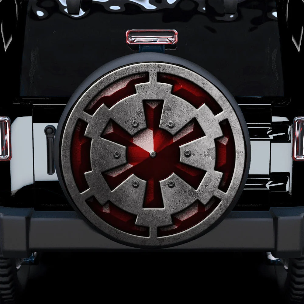 SW Spare Tire Cover SW Metal Galactic Empire Symbol Tire Covers Red Gray