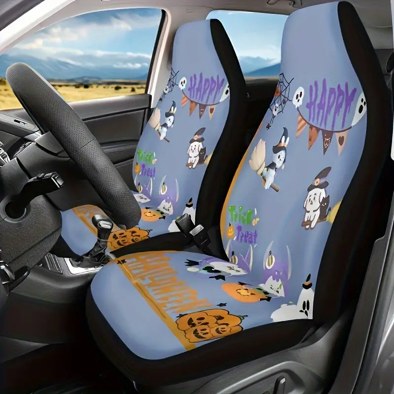 Halloween Car Seat Covers Happy Halloween Trick Or Treat Seat Covers Blue