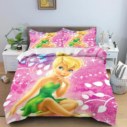 Tinker Bell Bedding Set DN Tinker Bell Fairy Elf Duvet Covers Pink Unique Gift