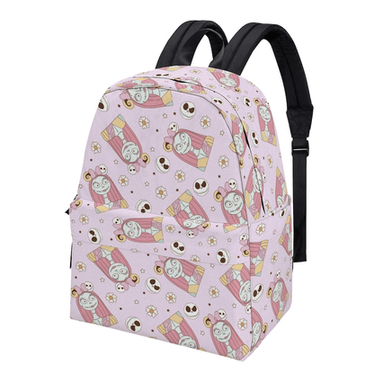 TNBC Backpack Nightmare Sally With Jack Head Flower Pattern Backpacks Pink