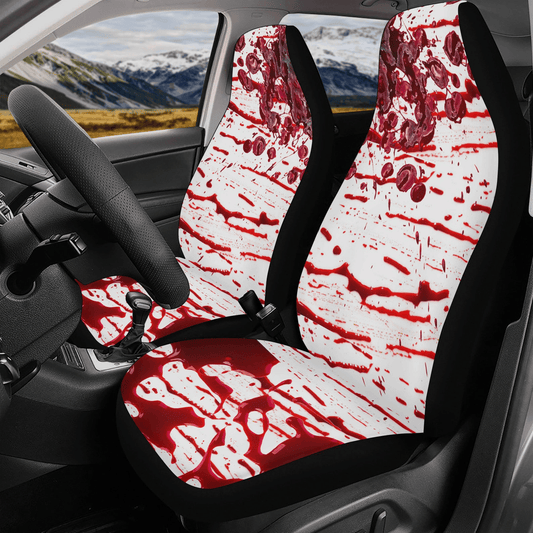 Halloween Car Seat Covers Halloween Spooky Bloody Pattern Seat Covers White Red