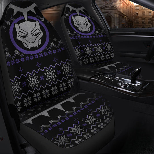 Black Panther Christmas Car Seat Covers