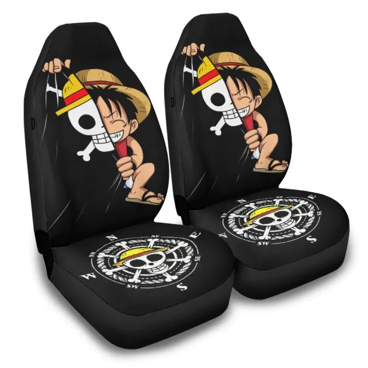 Luffy Hiding Cute One Piece Anime Car Seat Cover
