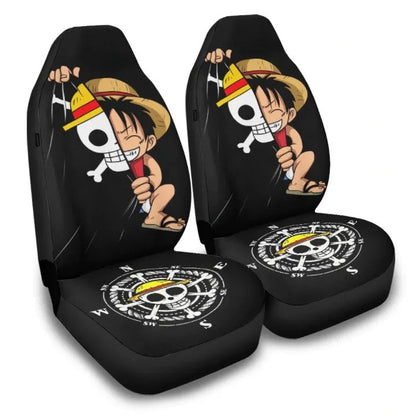 Luffy Hiding Cute One Piece Anime Car Seat Cover